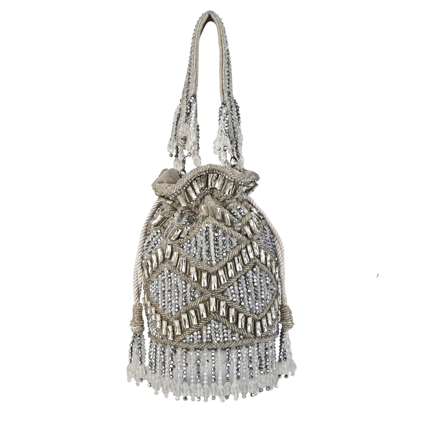 Lustre Luxe Handcrafted Embellished Potli Bag with Intricate Beadwork