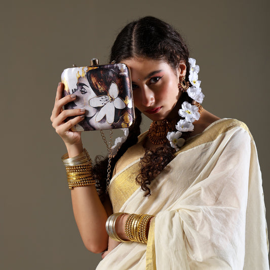 Gulrukh – Artistic Floral Clutch for Poetic & Elegant Style