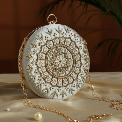 Bridal Embroidered Clutch for Women | Ethnic Wedding Purse for Saree, Lehenga & Gown