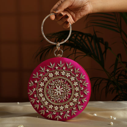Bridal Embroidered Clutch for Women | Ethnic Wedding Purse for Saree, Lehenga & Gown