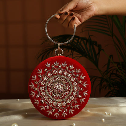 Bridal Embroidered Clutch for Women | Ethnic Wedding Purse for Saree, Lehenga & Gown