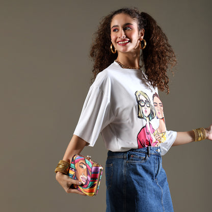 Swagwali – Bold & Colorful Pop Art Clutch for Every Diva