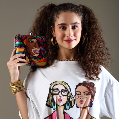 Swagwali – Bold & Colorful Pop Art Clutch for Every Diva