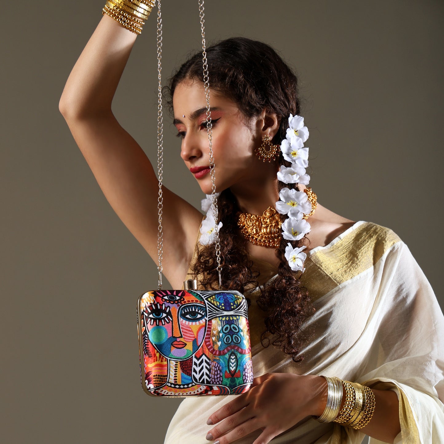 Jungle Rani – Tribal Art Clutch for Bold Boho Queens