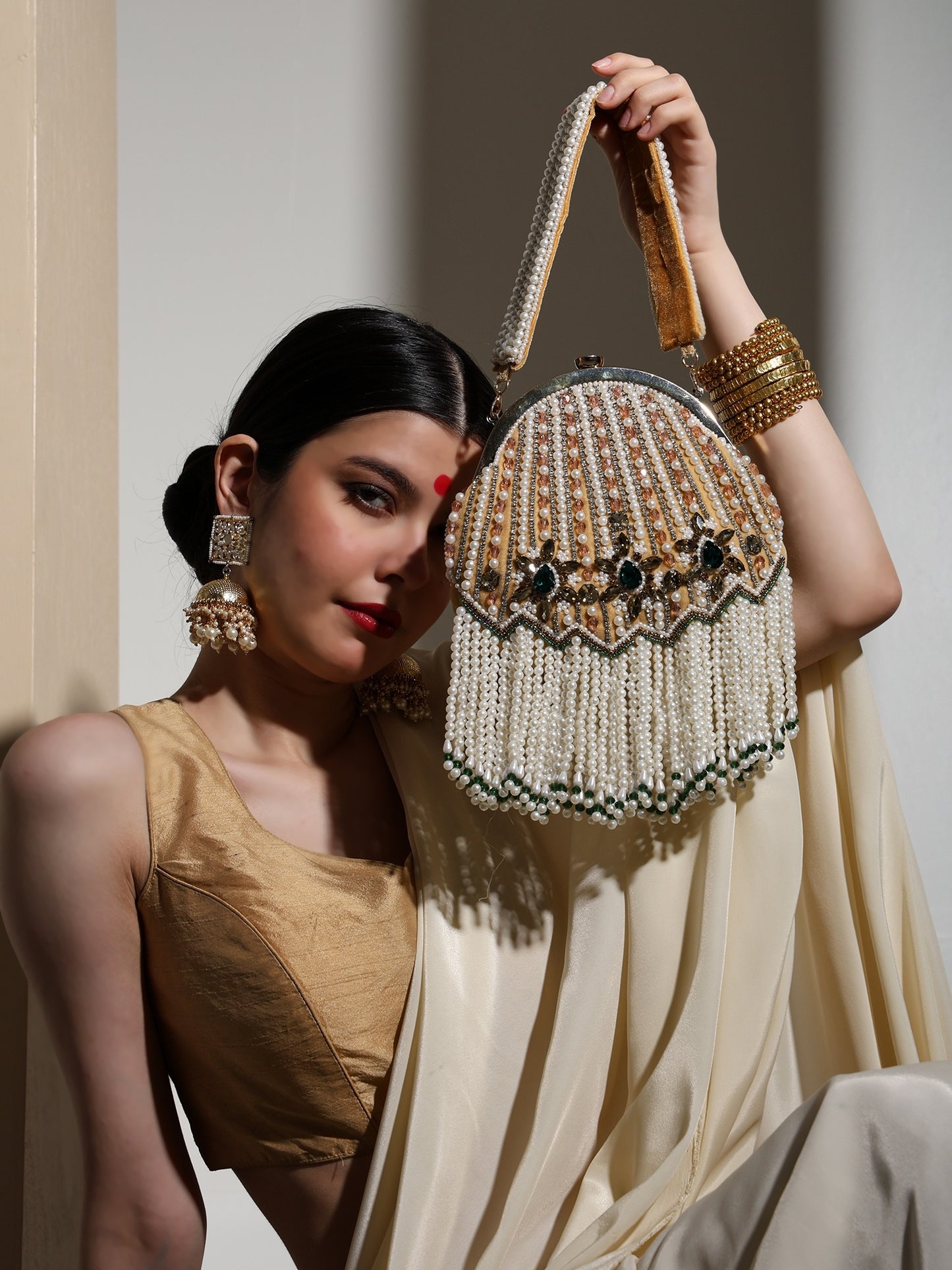 MYBWO Nazara - Designer Potli Bag Collection | Wedding & Festive Clutch | Zari, Sequins & Pearl Embellished