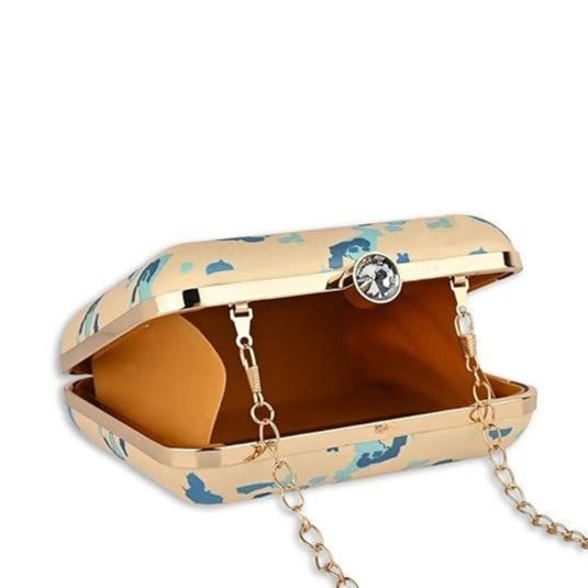 Purrfect Muse Quirky Printed Clutch Bag for Women - Convertible Detachable Sling Purse, Cute Party Handbag for Girls & Women