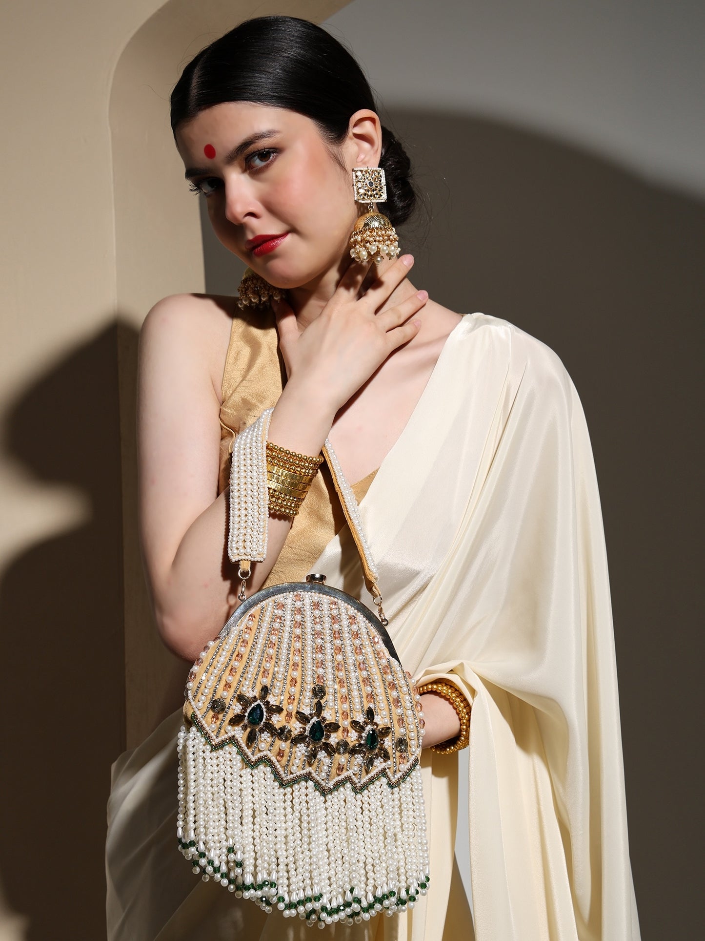 MYBWO Nazara - Designer Potli Bag Collection | Wedding & Festive Clutch | Zari, Sequins & Pearl Embellished