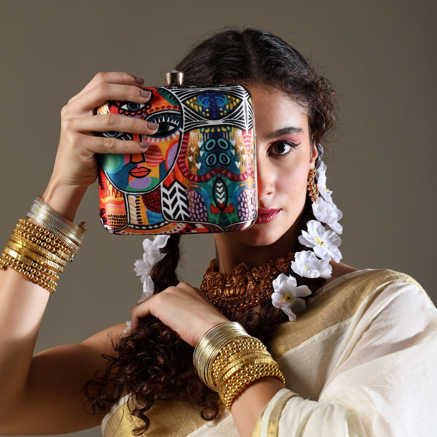 Jungle Rani – Tribal Art Clutch for Bold Boho Queens