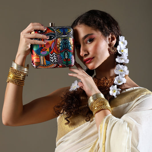 Jungle Rani – Tribal Art Clutch for Bold Boho Queens
