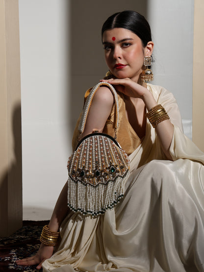 MYBWO Nazara - Designer Potli Bag Collection | Wedding & Festive Clutch | Zari, Sequins & Pearl Embellished