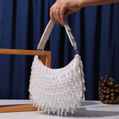 Forest Spark Sequin Zipper Clutch Bag– Handcrafted Sequin Sling